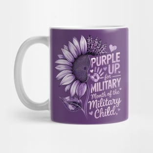 Sunflower Purple Up For Military Kids Military Child Month Mug